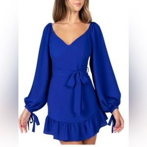 NWT B. Darlin electric blue dress. Size 0.